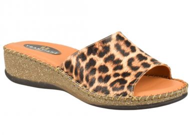 Παντόφλες γυναικείες | Δερμάτινες | Υφαντίδης | 111138 | Λεοπάρ - Υφαντίδης - 